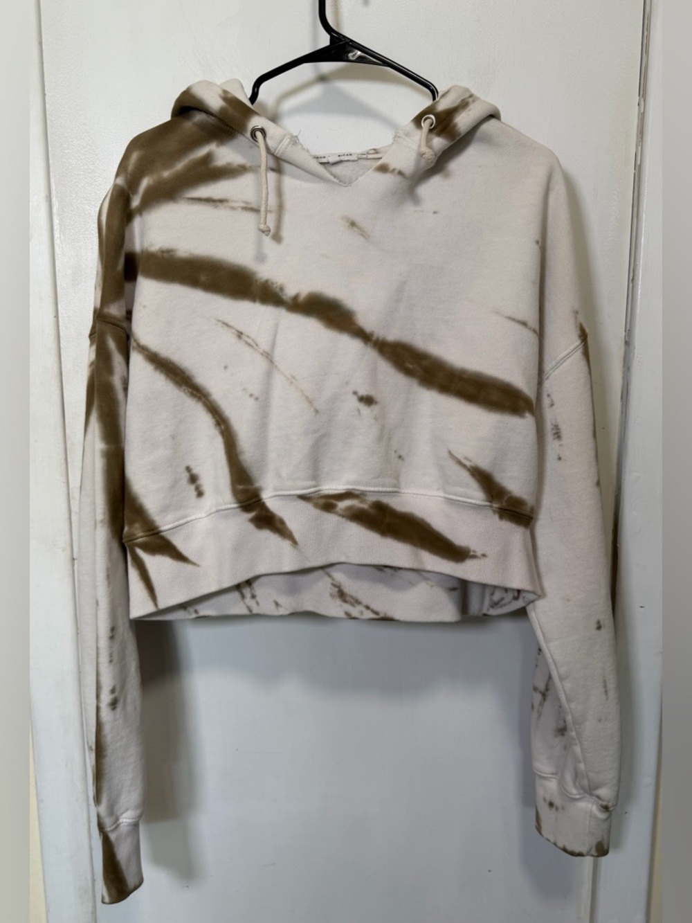 Good American Tie Dye Cropped Hoodie